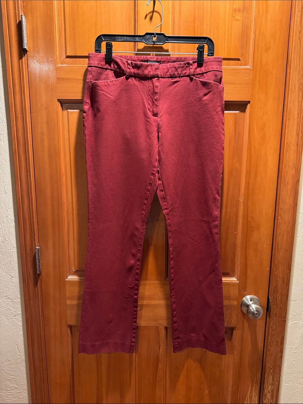 41 Hawthorn Stitch Fix Rosabel Stretch Straight Leg Trousers Red Rust Size 8